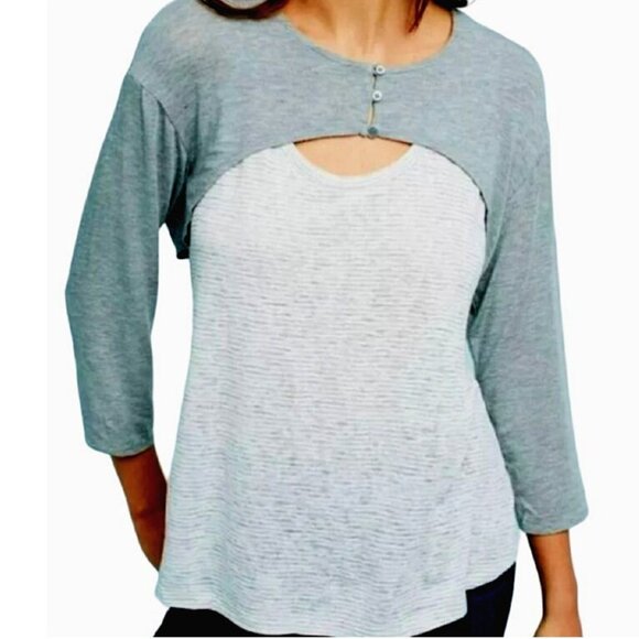 Anthropologie Tops - Akemi + Kin By Anthropologie Women's Tank Top Layered Cropped Cardigan Size XS